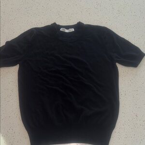 Zara Men's Dark Crewneck Sweater